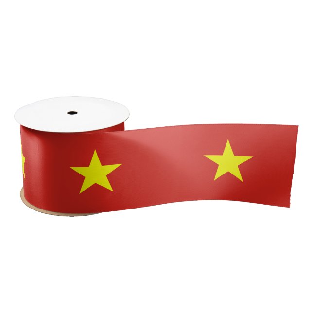 Vietnamese Flag (Vietnam) Satin Ribbon (Spool)