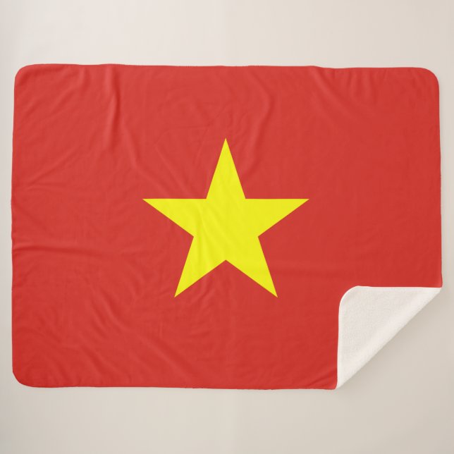 Vietnamese Flag (Vietnam) Sherpa Blanket (Front (Horizontal))