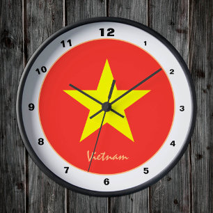 Vietnamese Flag, Vietnam trendy Home /design Round Clock