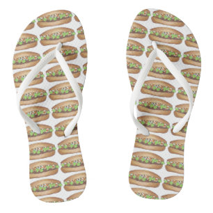Vietnamese Food Banh Bahn Mi Sandwich Foodie Print Flip Flops