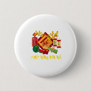 Vietnamese Lunar New Year 2026 Tet Viet Chuc Mung  Button