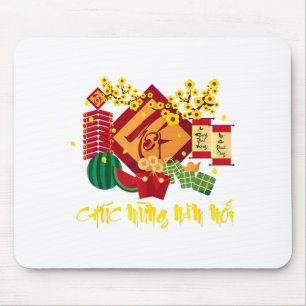 Vietnamese Lunar New Year 2026 Tet Viet Chuc Mung Mouse Pad