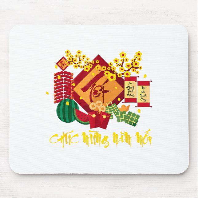 Vietnamese Lunar New Year 2026 Tet Viet Chuc Mung  Mouse Pad (Front)