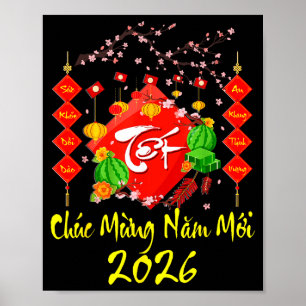 Vietnamese Lunar New Year 2026 Tet Viet Chuc Mung  Poster