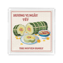 Vietnamese Lunar New Year Banh Tet Illustration