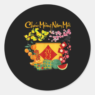 Vietnamese Lunar New Year - Tet 2023 Decoration Li Classic Round Sticker