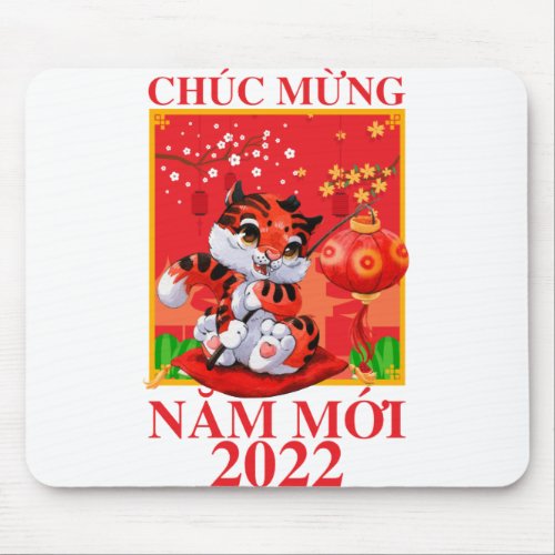 Vietnamese Lunar New Year Tet Viet Tiger Nam Moi Mouse Pad