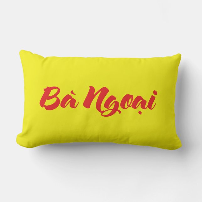 Vietnamese (Maternal) Grandmother - Bà Ngoại Lumbar Pillow (Front)