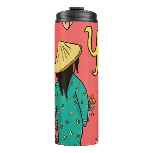 Vietnamese Mom Illustration Mothers Day Gift Thermal Tumbler
