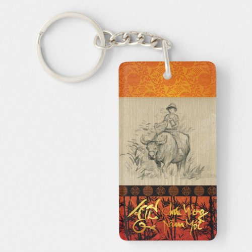 Vietnamese New Year Tt OX and Child 2021 AVK Keychain