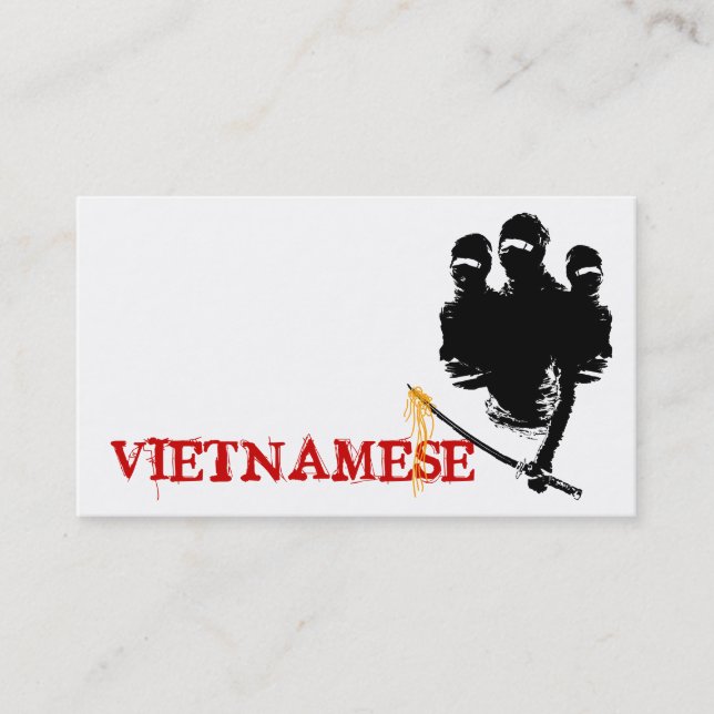 vietnamese : ninja noodles business card (Front)