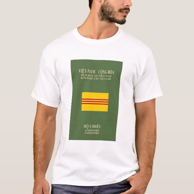 Vietnamese Passport - Flag of South Vietnam T-Shirt (Front)