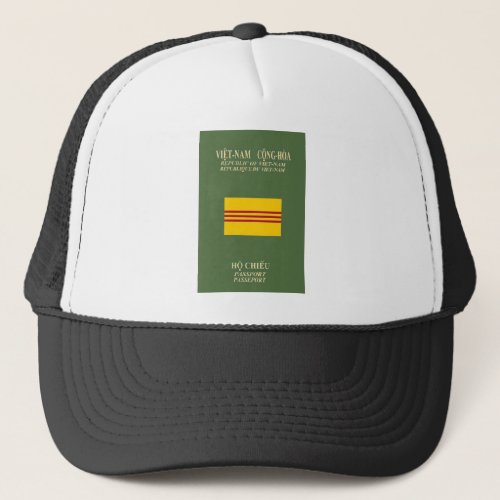 Vietnamese Passport _ Flag of South Vietnam Trucker Hat