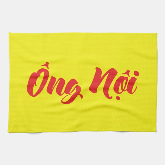 Vietnamese (Paternal) Grandfather - Ông Nội Kitchen Towel (Horizontal)