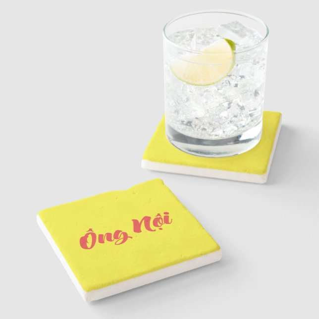 Vietnamese (Paternal) Grandfather - Ông Nội Stone Coaster (Side)