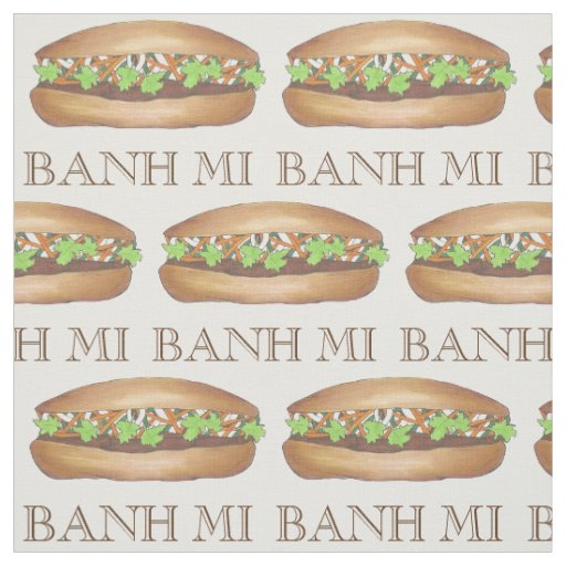 Vietnamese Pork Banh Mi Sandwich Food Foodie Fabric