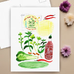 Vietnamese Rice Paper Rolls Recipe Watercolor Postcard<br><div class="desc">This is one of my favorite meals to prepare,  so I painted the recipe for you! Check my shop for more!</div>