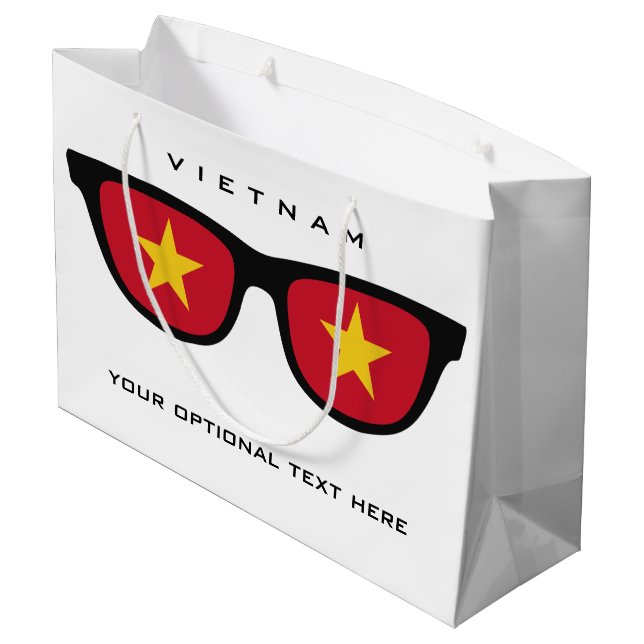 Vietnamese Shades custom text & color gift bag (Back Angled)