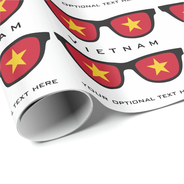 Vietnamese Shades custom text & color gift wrap (Roll Corner)