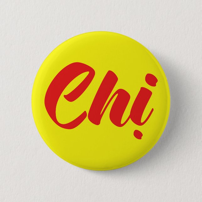 Vietnamese Sister - Chị ~ Tiếng Việt Language Button (Front)