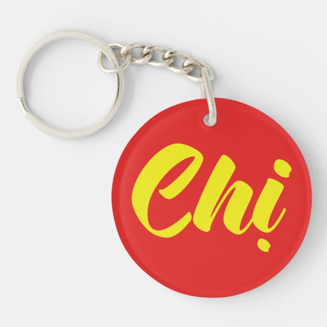 Vietnamese Sister - Chị ~ Tiếng Việt Language Keychain (Front)