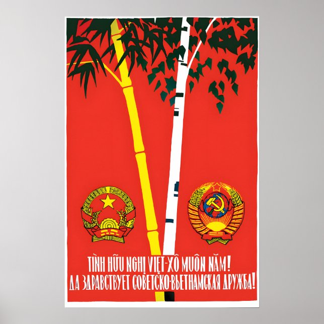 Vietnamese-Soviet Friendship Propaganda Poster (Front)