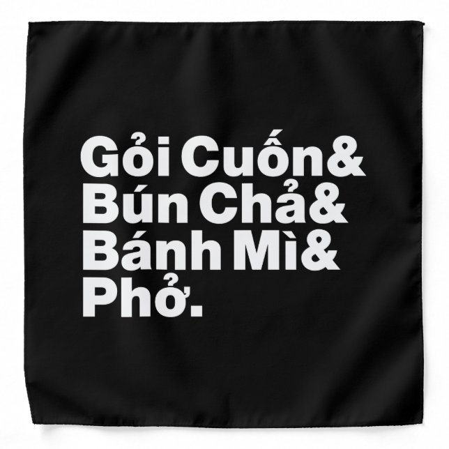 Vietnamese Street Food Bandana (Front)
