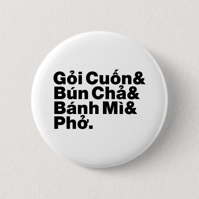 Vietnamese Street Food Button (Front)