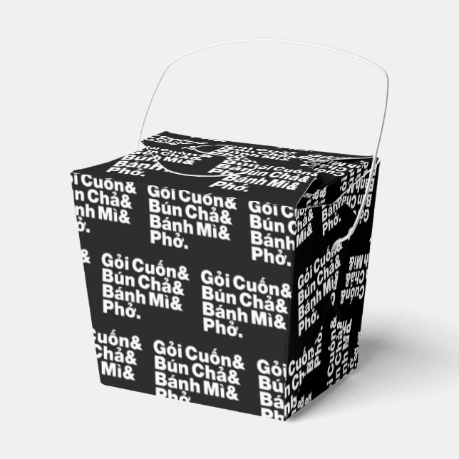Vietnamese Street Food Favor Boxes (Front Side)
