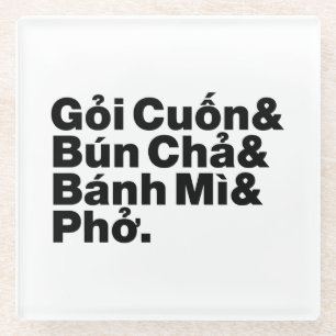Vietnamese Street Food Glass Coaster