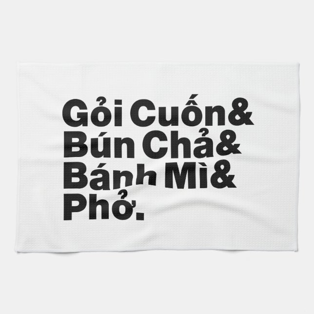 Vietnamese Street Food Kitchen Towel (Horizontal)