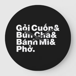 Vietnamese Street Food Large Clock