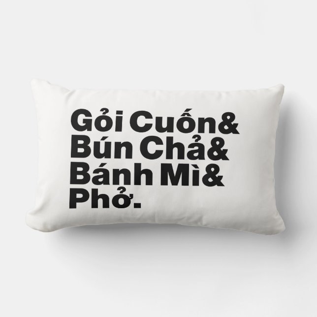 Vietnamese Street Food Lumbar Pillow (Front)