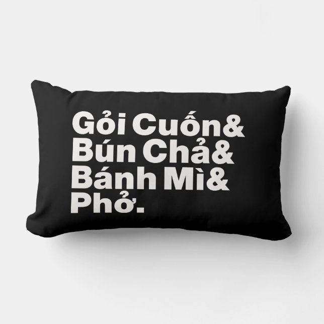 Vietnamese Street Food Lumbar Pillow (Front)