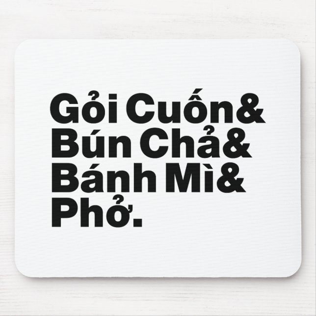 Vietnamese Street Food Mouse Pad (Front)