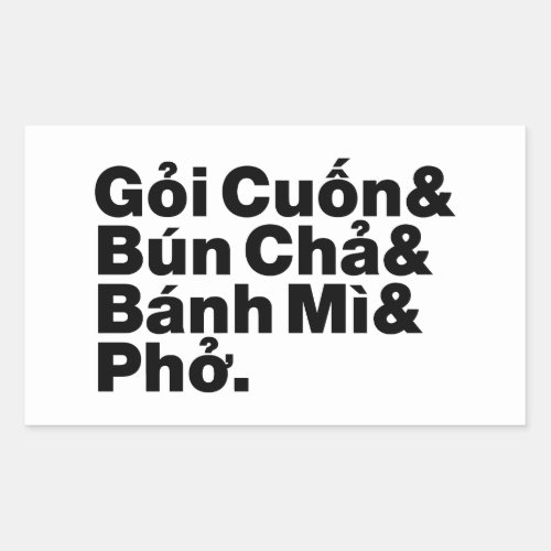 Vietnamese Street Food Rectangular Sticker