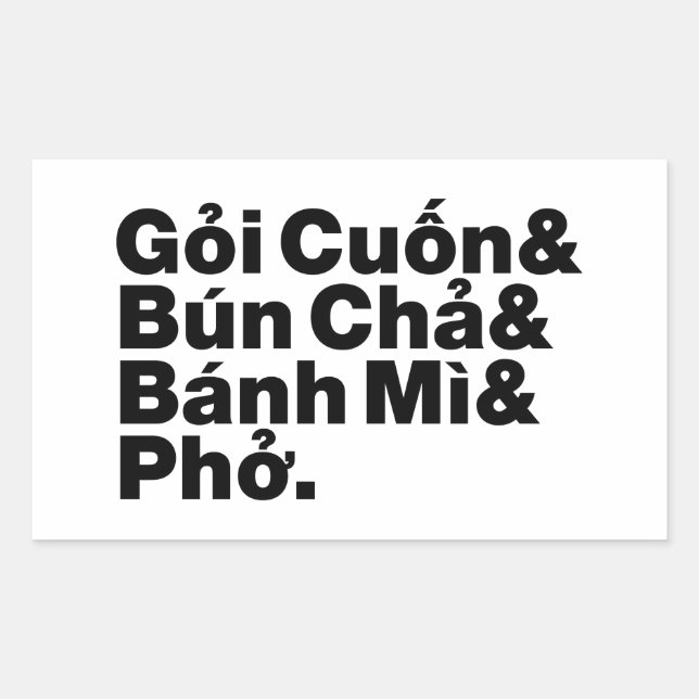 Vietnamese Street Food Rectangular Sticker (Front)