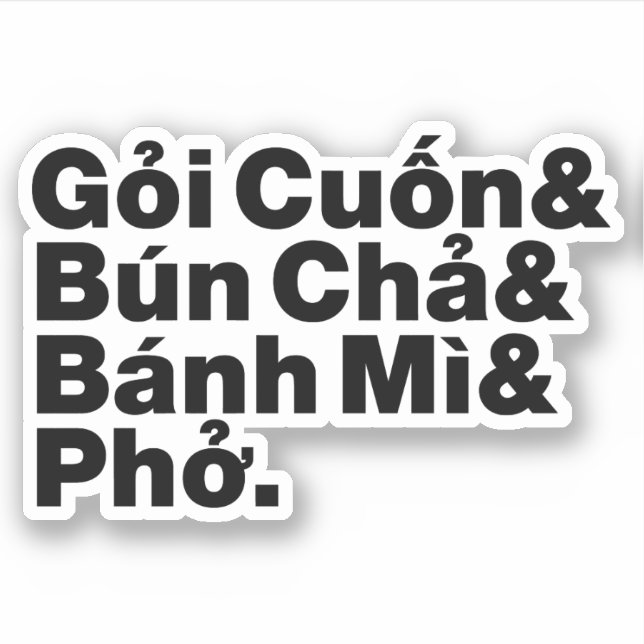 Vietnamese Street Food Sticker (Front)