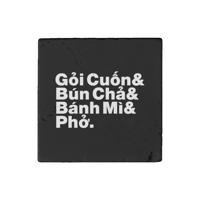 Vietnamese Street Food Stone Magnet (Front)