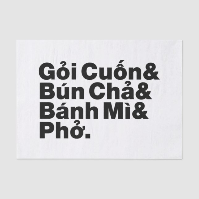 Vietnamese Street Food Tissue Paper (Front)