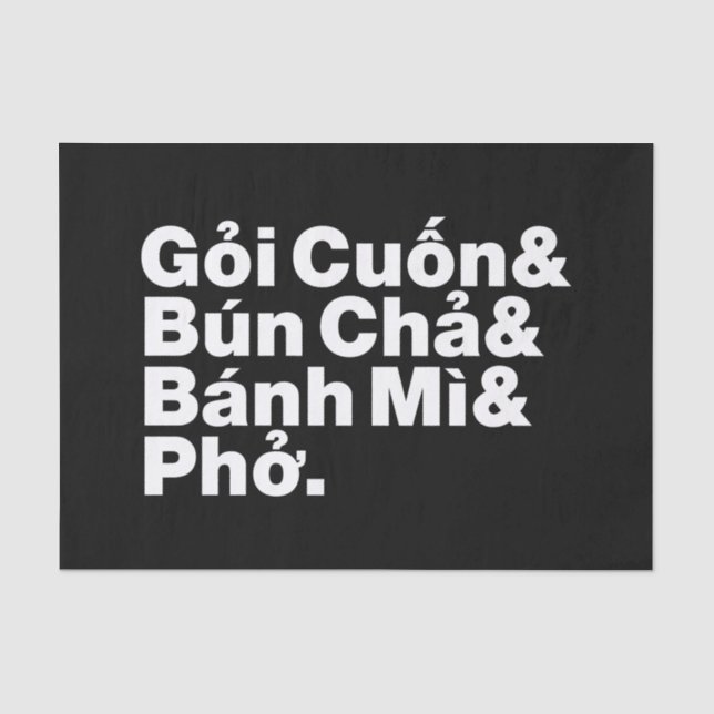 Vietnamese Street Food Tissue Paper (Front)