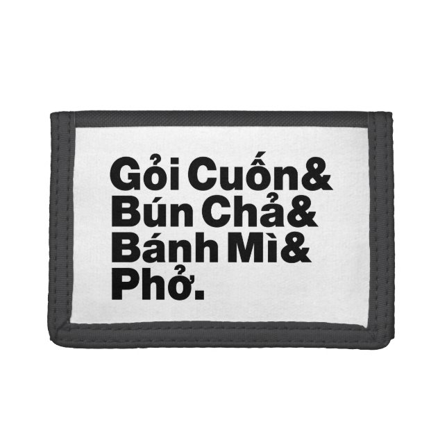 Vietnamese Street Food Trifold Wallet (Front)