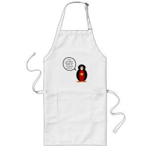 Vietnamese Talking Ms. Penguin Personalized  Long Apron
