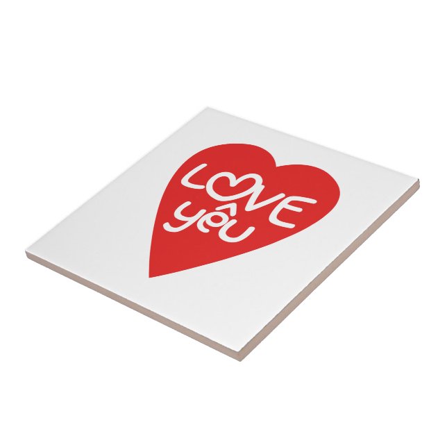 Vietnamese Valentine ♥ Love Yêu ♥ Asian Wordplay Ceramic Tile (Side)