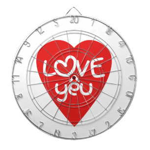 Vietnamese Valentine ♥ Love Yêu ♥ Asian Wordplay Dartboard With Darts