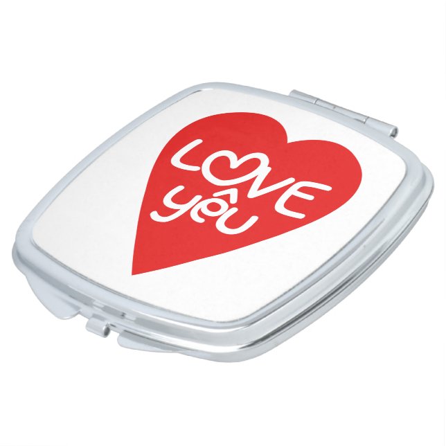 Vietnamese Valentine ♥ Love Yêu ♥ Asian Wordplay Makeup Mirror (Turned)