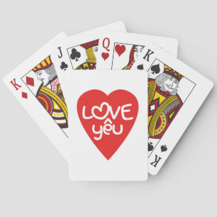 Vietnamese Valentine ♥ Love Yêu ♥ Asian Wordplay Poker Cards