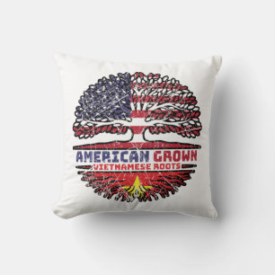 Vietnamese Vietnam US American USA United States Throw Pillow