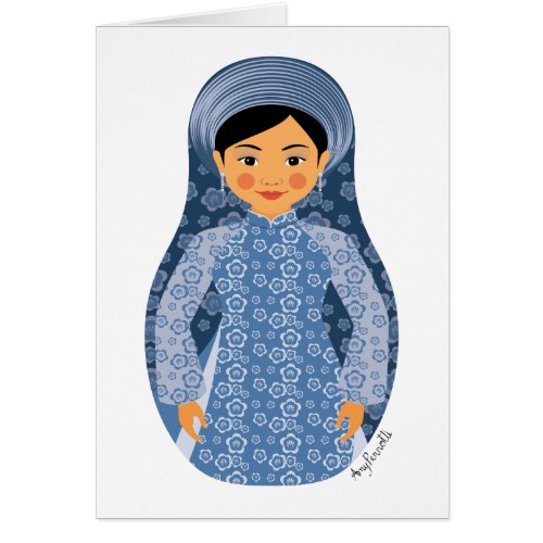 Vietnamese Water Matryoshka Card