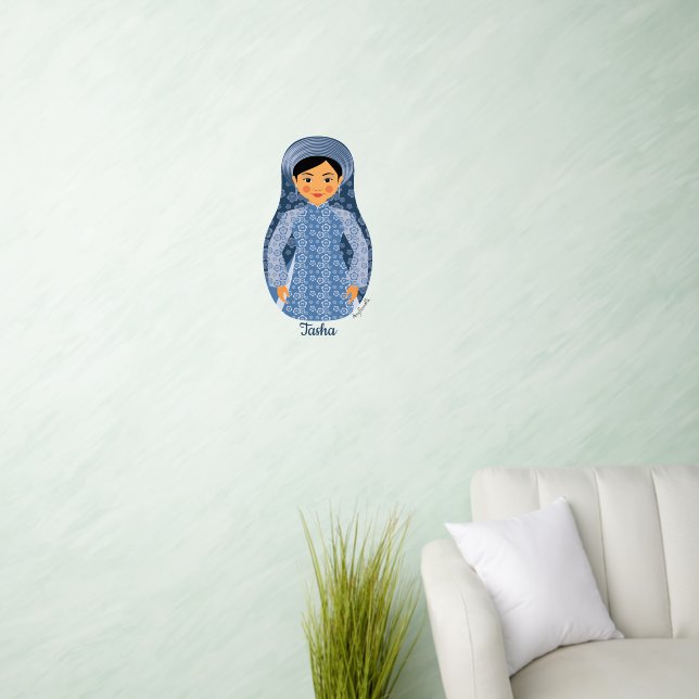 Vietnamese Water Matryoshka Wall Decal (Living Room)